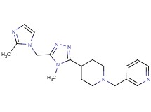 3-[(4-{4-methyl-5-[(2-methyl-1H-imidazol-1-yl)methyl]-4H-1,2,4-triazol-3-yl}piperidin-1-yl)methyl]pyridine