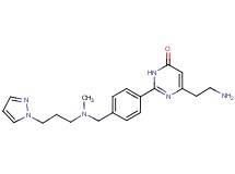 6-(2-aminoethyl)-2-[4-({methyl[3-(1H-pyrazol-1-yl)propyl]amino}methyl)phenyl]-4(3H)-pyrimidinone bis(trifluoroacetate)