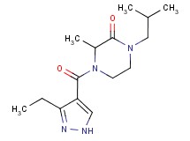 4-[(3-ethyl-1H-pyrazol-4-yl)carbonyl]-1-isobutyl-3-methyl-2-piperazinone