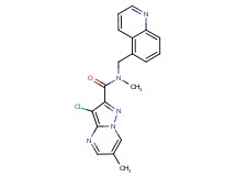 3-chloro-N,6-dimethyl-N-(5-quinolinylmethyl)pyrazolo[1,5-a]pyrimidine-2-carboxamide