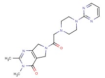 2,3-dimethyl-6-{[4-(2-pyrimidinyl)-1-piperazinyl]acetyl}-3,5,6,7-tetrahydro-4H-pyrrolo[3,4-d]pyrimidin-4-one