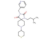 1-(3-methylbutyl)-3-(3-pyridinylmethyl)-8-(tetrahydro-2H-thiopyran-4-yl)-1,3,8-triazaspiro[4.5]decane-2,4-dione