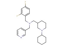 1-(1-cyclohexyl-3-piperidinyl)-N-(2,4-difluorobenzyl)-N-(3-pyridinylmethyl)methanamine