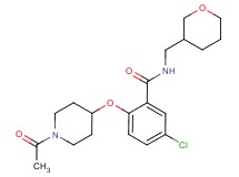 2-[(1-acetylpiperidin-4-yl)oxy]-5-chloro-N-(tetrahydro-2H-pyran-3-ylmethyl)benzamide