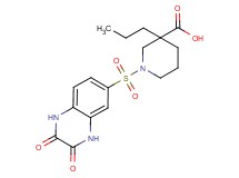 1-[(2,3-dioxo-1,2,3,4-tetrahydroquinoxalin-6-yl)sulfonyl]-3-propylpiperidine-3-carboxylic acid