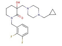 3-{[4-(cyclopropylmethyl)-1-piperazinyl]methyl}-1-(2,3-difluorobenzyl)-3-hydroxy-2-piperidinone