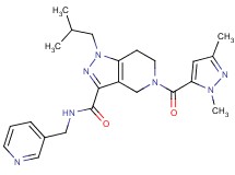 5-[(1,3-dimethyl-1H-pyrazol-5-yl)carbonyl]-1-isobutyl-N-(3-pyridinylmethyl)-4,5,6,7-tetrahydro-1H-pyrazolo[4,3-c]pyridine-3-carboxamide