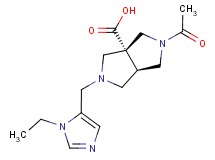 (3aR*,6aR*)-2-acetyl-5-[(1-ethyl-1H-imidazol-5-yl)methyl]hexahydropyrrolo[3,4-c]pyrrole-3a(1H)-carboxylic acid