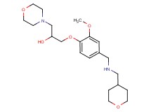 1-(2-methoxy-4-{[(tetrahydro-2H-pyran-4-ylmethyl)amino]methyl}phenoxy)-3-(4-morpholinyl)-2-propanol