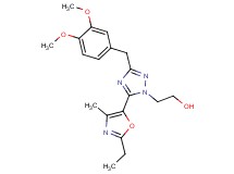 2-[3-(3,4-dimethoxybenzyl)-5-(2-ethyl-4-methyl-1,3-oxazol-5-yl)-1H-1,2,4-triazol-1-yl]ethanol