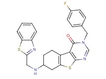 7-[(1,3-benzothiazol-2-ylmethyl)amino]-3-(4-fluorobenzyl)-5,6,7,8-tetrahydro[1]benzothieno[2,3-d]pyrimidin-4(3H)-one