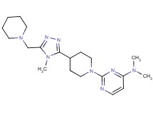 N,N-dimethyl-2-{4-[4-methyl-5-(piperidin-1-ylmethyl)-4H-1,2,4-triazol-3-yl]piperidin-1-yl}pyrimidin-4-amine
