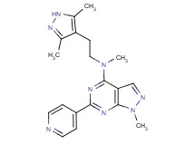 N-[2-(3,5-dimethyl-1H-pyrazol-4-yl)ethyl]-N,1-dimethyl-6-pyridin-4-yl-1H-pyrazolo[3,4-d]pyrimidin-4-amine