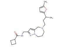 N-({5-[3-(5-methyl-2-furyl)butyl]-5,6,7,8-tetrahydro-4H-pyrazolo[1,5-a][1,4]diazepin-2-yl}methyl)cyclobutanecarboxamide