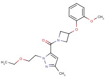 1-(2-ethoxyethyl)-5-{[3-(2-methoxyphenoxy)-1-azetidinyl]carbonyl}-3-methyl-1H-pyrazole
