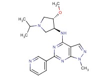 N-[(3S*,4S*)-1-isopropyl-4-methoxy-3-pyrrolidinyl]-1-methyl-6-(3-pyridinyl)-1H-pyrazolo[3,4-d]pyrimidin-4-amine