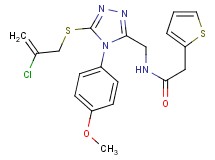 N-{[5-[(2-chloro-2-propen-1-yl)thio]-4-(4-methoxyphenyl)-4H-1,2,4-triazol-3-yl]methyl}-2-(2-thienyl)acetamide