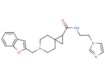 6-(1-benzofuran-2-ylmethyl)-N-[2-(1H-imidazol-1-yl)ethyl]-6-azaspiro[2.5]octane-1-carboxamide