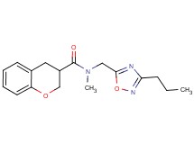 N-methyl-N-[(3-propyl-1,2,4-oxadiazol-5-yl)methyl]chromane-3-carboxamide