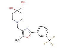 4-(hydroxymethyl)-1-({5-methyl-2-[3-(trifluoromethyl)phenyl]-1,3-oxazol-4-yl}methyl)piperidin-4-ol