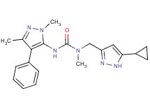 N-[(5-cyclopropyl-1H-pyrazol-3-yl)methyl]-N'-(1,3-dimethyl-4-phenyl-1H-pyrazol-5-yl)-N-methylurea