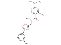 2-(dimethylamino)-N,4-dimethyl-N-{[3-(3-methylphenyl)-1,2,4-oxadiazol-5-yl]methyl}-5-pyrimidinecarboxamide