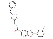 N-[(1-benzyl-1H-pyrazol-4-yl)methyl]-2-(3-fluorophenyl)-1,3-benzoxazole-5-carboxamide