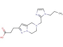 3-{5-[(1-propyl-1H-imidazol-2-yl)methyl]-4,5,6,7-tetrahydropyrazolo[1,5-a]pyrazin-2-yl}propanoic acid