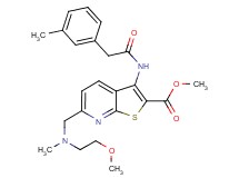 methyl 6-{[(2-methoxyethyl)(methyl)amino]methyl}-3-{[(3-methylphenyl)acetyl]amino}thieno[2,3-b]pyridine-2-carboxylate