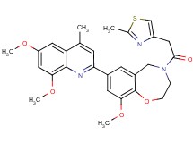 7-(6,8-dimethoxy-4-methyl-2-quinolinyl)-9-methoxy-4-[(2-methyl-1,3-thiazol-4-yl)acetyl]-2,3,4,5-tetrahydro-1,4-benzoxazepine