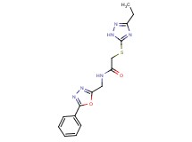 2-[(3-ethyl-1H-1,2,4-triazol-5-yl)thio]-N-[(5-phenyl-1,3,4-oxadiazol-2-yl)methyl]acetamide
