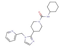 N-cyclohexyl-4-[1-(2-pyridinylmethyl)-1H-imidazol-2-yl]-1-piperidinecarboxamide