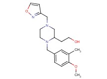 2-[4-(3-isoxazolylmethyl)-1-(4-methoxy-3-methylbenzyl)-2-piperazinyl]ethanol