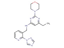 6-ethyl-2-morpholin-4-yl-N-{[2-(1H-1,2,4-triazol-1-yl)pyridin-3-yl]methyl}pyrimidin-4-amine