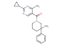 2-cyclopropyl-4-methyl-5-[(3-methyl-3-phenylpiperidin-1-yl)carbonyl]pyrimidine