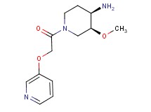 (3S*,4R*)-3-methoxy-1-[(pyridin-3-yloxy)acetyl]piperidin-4-amine