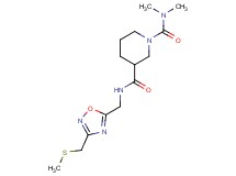 N~1~,N~1~-dimethyl-N~3~-({3-[(methylthio)methyl]-1,2,4-oxadiazol-5-yl}methyl)-1,3-piperidinedicarboxamide