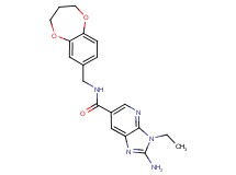 2-amino-N-(3,4-dihydro-2H-1,5-benzodioxepin-7-ylmethyl)-3-ethyl-3H-imidazo[4,5-b]pyridine-6-carboxamide