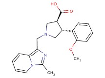 (3S*,4R*)-4-(2-methoxyphenyl)-1-[(3-methylimidazo[1,5-a]pyridin-1-yl)methyl]pyrrolidine-3-carboxylic acid