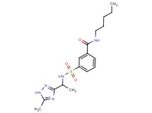 3-({[1-(5-methyl-1H-1,2,4-triazol-3-yl)ethyl]amino}sulfonyl)-N-pentylbenzamide