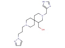 {3-(1H-imidazol-4-ylmethyl)-9-[3-(1H-pyrazol-1-yl)propyl]-3,9-diazaspiro[5.5]undec-1-yl}methanol