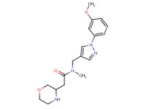 N-{[1-(3-methoxyphenyl)-1H-pyrazol-4-yl]methyl}-N-methyl-2-(3-morpholinyl)acetamide hydrochloride