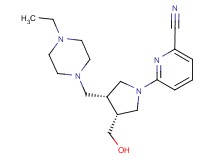 6-[(3R*,4R*)-3-[(4-ethylpiperazin-1-yl)methyl]-4-(hydroxymethyl)pyrrolidin-1-yl]pyridine-2-carbonitrile
