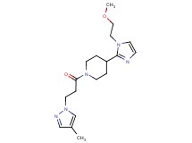 4-[1-(2-methoxyethyl)-1H-imidazol-2-yl]-1-[3-(4-methyl-1H-pyrazol-1-yl)propanoyl]piperidine