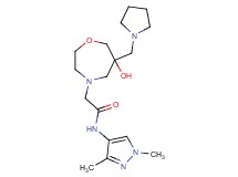 N-(1,3-dimethyl-1H-pyrazol-4-yl)-2-[6-hydroxy-6-(pyrrolidin-1-ylmethyl)-1,4-oxazepan-4-yl]acetamide