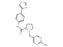 1-[(2-methyl-5-pyrimidinyl)methyl]-N-[4-(1,3-thiazol-4-yl)phenyl]prolinamide
