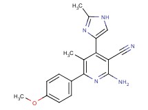 2-amino-6-(4-methoxyphenyl)-5-methyl-4-(2-methyl-1H-imidazol-4-yl)nicotinonitrile