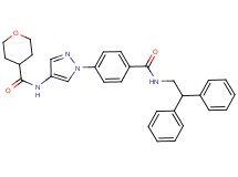 N-[1-(4-{[(2,2-diphenylethyl)amino]carbonyl}phenyl)-1H-pyrazol-4-yl]tetrahydro-2H-pyran-4-carboxamide