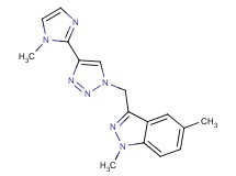 1,5-dimethyl-3-{[4-(1-methyl-1H-imidazol-2-yl)-1H-1,2,3-triazol-1-yl]methyl}-1H-indazole