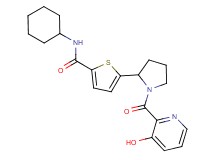 N-cyclohexyl-5-{1-[(3-hydroxy-2-pyridinyl)carbonyl]-2-pyrrolidinyl}-2-thiophenecarboxamide